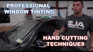 Professional Hand Cutting Techniques For Window Tinting - 2017 Infiniti Q50 Red Sport