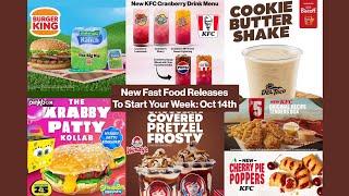 New Fast Food Releases from Burger King, KFC, Del Taco, and a Spongebob Krabby Patty Donut #fastfood