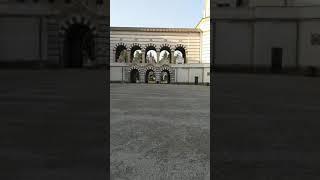 Front gate of Monumentale Cemetery in Milan, Italy