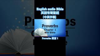 English audio bible Proverbs 1⎜有聲聖經英語⎜中英字幕⎜聆聽版⎜箴言 第一章 #中英有聲聖經 #audiobible