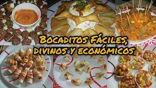 6 Nuevos BOCADITOS O APERITIVOS| CANAPÉS | PASABOCAS |Fáciles, económicos, sabrosos y casero Fiestas