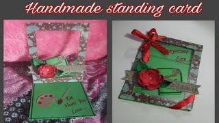 Handmade greeting card | Friendship day card| handmade standing card tutorial | Sadhana Arora