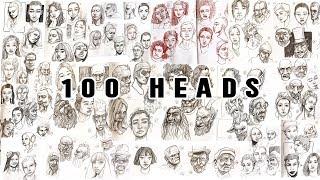 Drawing 100 Heads in 10 Days // 100 Heads Challenge #Meds100Heads