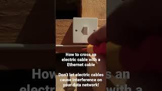 How to cross an electrical cable with an Ethernet cable (without interference)