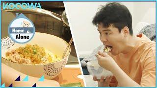 Lee Jang Woo's tuna butter bibimbap mukbang l Home Alone Ep 442 [ENG SUB]