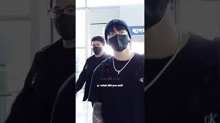 Jungkook's interaction with reports at airport ️ #bts #jungkook #taekookzone