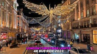 London Christmas Lights Tour 2023: Bus Ride with Audio Guide | Festive Cityscape Adventure 