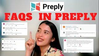 FAQS in PREPLY |TEACHER MARY|