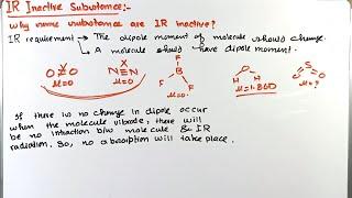 IR inactive compound || IR spectroscopy