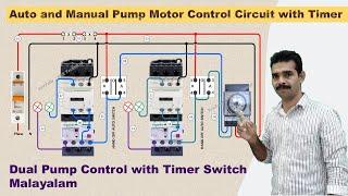 Auto and Manual Motor Control Circuit with Timer Practical | Auto Pump Control Panel