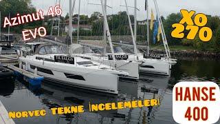 NORVEÇ TEKNE İNCELEMELERİ. AZİMUT 46 / HANSE 400 / VELUTSTYRT XO 270   #azimut#hanse #yelkeneğitimi