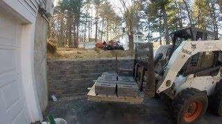 Unilock Retaining Wall Construction Time Lapse