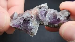 Amethyst Epimorph with Fluorite & Hematite