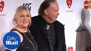 Neil Young and his wife Pegi, seen together during an interview