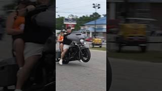 Harley Davidson Wheelie Two Up! #streetglide #harleydavidson #shorts #wheelie #motorcycle #stunt