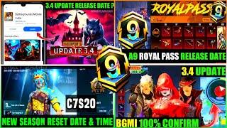 BGMI 100% CONFIRM UPDATE DATE  | 3.4 100% MYTHIC FORGE GUN SKIN | A9 ROYAL PASS RELEASE DATE