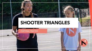 CREATING TRIANGLES IN THE ATTACKING CIRCLE // SHOOTER SESSION // NETBAL PRACTICE // PARTNER DRILL