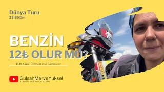 Benzin 12 TL - Karakol'dan Çıkıp Almatı'ya Geldim S1-B23 #dünyaturu #aprilia #kazakistan