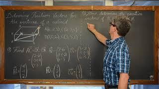 Position Vectors for Vertices of a Cuboid