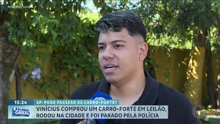 Influenciador compra carro forte em leilão, e veículo é apreendido pela polícia durante passeio