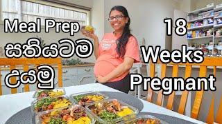 Meal Prep at 18 weeks pregnant ! සතියටම උයමු