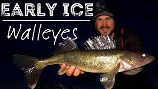 SNEAKY Early Ice Walleye Location | Ice Fishing Walleye Locations & Presentations