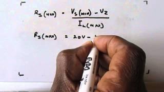 Zener Diode Regulator Calculations