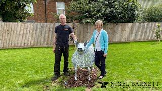 The Abel Homes Sheep Sculpture at Rokeles Green , Watton #blacksmith #abelhomes #sculpture