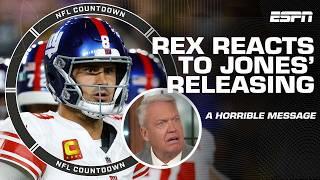 A HORRENDOUS MESSAGE ️ Rex Ryan reacts to Giants releasing Daniel Jones | NFL Countdown