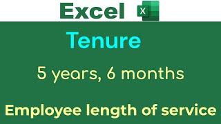 How to Calculate Tenure (period of service) in Excel