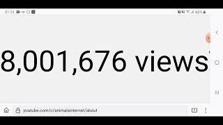 youtube.com/animalsinternet reaches 8.000.000 views