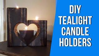 DIY Tea Light Candle Holders Made From Scrap Wood