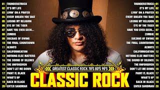 Guns N Roses, Nirvana, ACDC, Queen, Bon Jovi, Scorpions, Aerosmith  Best Classic Rock Of 70 80s 90s