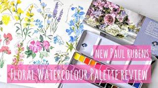 Paul Rubens New Floral Watercolour Paint Palette: Review and Fun Flower Swatch