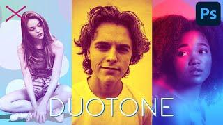 3 Easy DUOTONE Photo Effects | Photoshop CC Tutorial