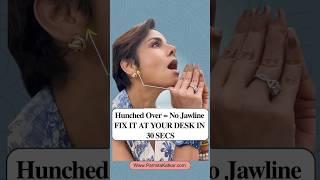 Losing your JAWLINE at WORK DESK? Fix Double chin with this 30 sec face yoga move