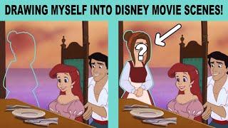 Drawing Myself into Three Disney Movie Screen Captures!