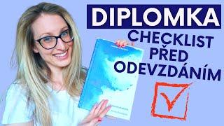 CO ZKONTROLOVAT PŘED ODEVZDÁNÍM BAKALÁŘKY / DIPLOMKY? – Citace, Vazba, Šablona,Korektura, Vedoucí