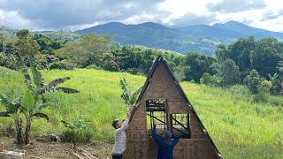 How to build an A frame tiny bamboo house | DIY