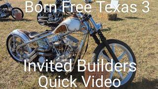 Born Free Texas 3 Invited Builder Bikes