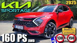 2025 Kia Sportage 160 PS Mildhybrid AWD GT-line - Real - Verbrauch Test - Reichweite Infos deutsch