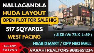 Plots for sale in Nallagandla & Tellapur Huda layout Layout Hyderabad 9885651234