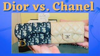 Dior Oblique Saddle Card Holder vs Chanel Classic Card Holder | small leather goods (SLG) 2020