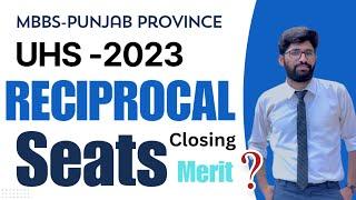 MBBS Closing Merit Of Reciprocal  Seats Of Punjab | Uhs Latest Updates | Uhs MBBS Reciprocal Seats