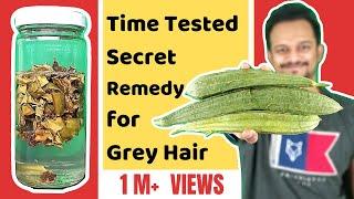 ⭐ Time Tested Oil that Reverse Grey Hair from Roots, Ridge Gourd Oil for Grey hair, Grey beard