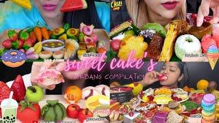 Mukbang Compilation Sweet Dessert Cakes From Various Countries
