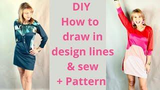 DIY cut out design from T shirt dress pattern