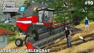 HARVESTING BARLEY WITH LAVERDA M310 HILLSIDE COMBINE!  | Erlengrat | FS22 | Timelapse #90