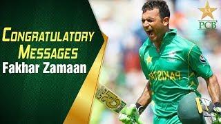 Congratulatory messages for Fakhar Zamaan from Head Coach, Mickey Arthur and players | PCB