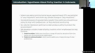 Preference Mismatch for Environmental Policy in Indonesia